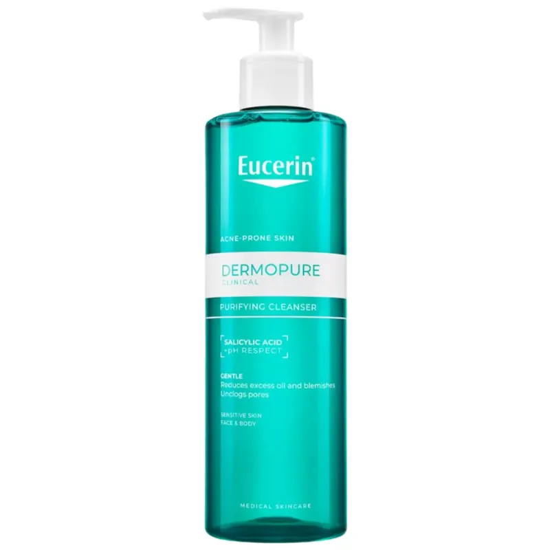 Szuper ajánlat Eucerin DermoPure Clinical Purifying Cleanser tisztító gél 400 ml