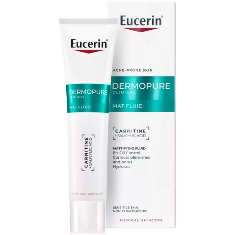 Vásárlói kedvenc Eucerin DermoPure Clinical Mat Fluid mattító fluid 40 ml