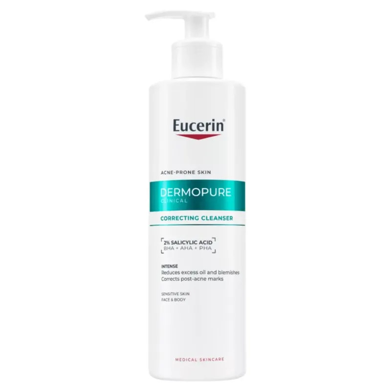 Biztonságos vásárlás Eucerin DermoPure Clinical Correcting Cleanser mélytisztító gél 400 ml