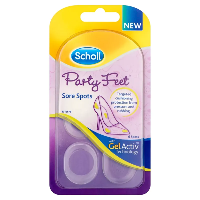 Scholl Party Feet gélpárna az érzékeny pontokhoz 6 db Különleges ajánlat