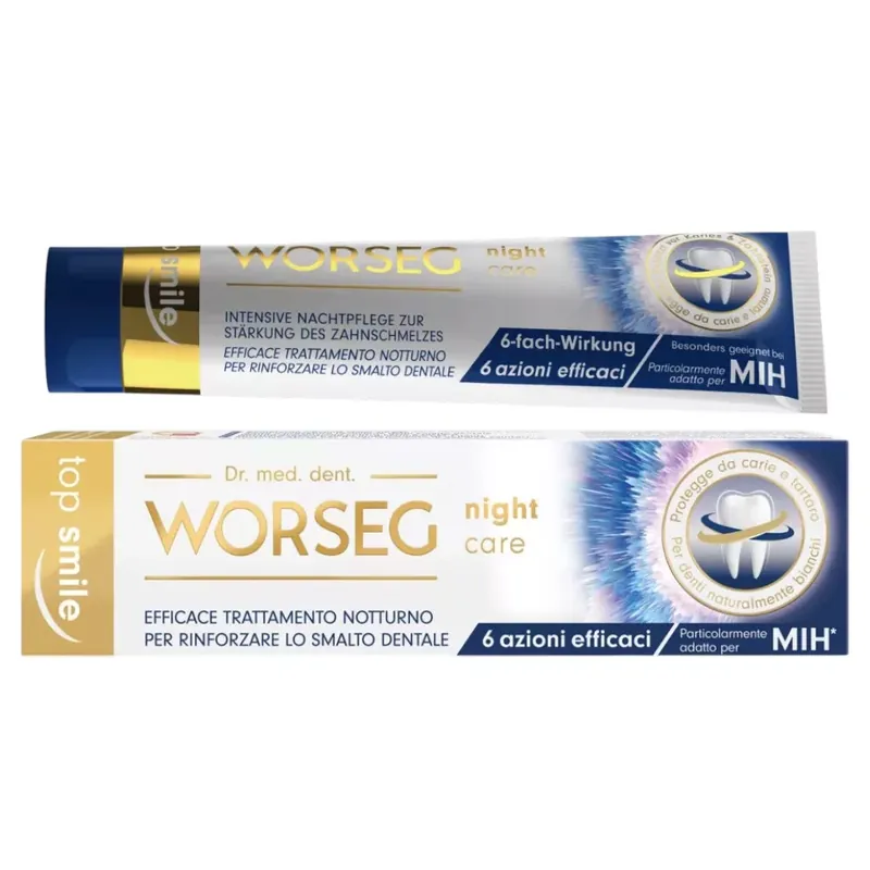 Dr. Worseg Top Smile zománcvédő esti fogkrém 75 ml Gyors szállítás