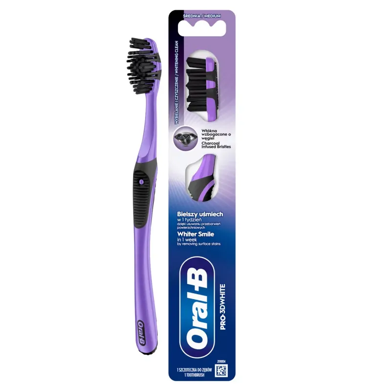 Kiárusítás Oral-B Pro 3D White Charcoal fogkefe medium soft