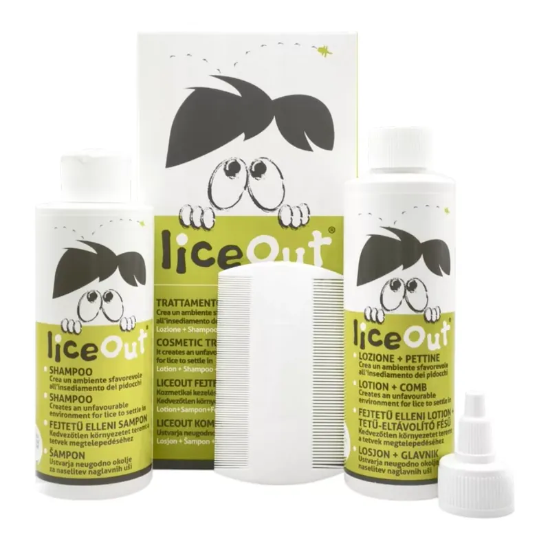 LiceOut tetűirtó szett - sampon, spray, fésű 125 + 125 ml + 1 db Legjobb ár