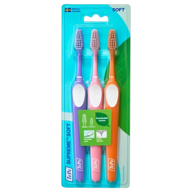 Biztonságos vásárlás TePe Supreme soft fogkefe 2 + 1 db