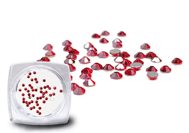 Crystal rhinestones, 50 pcs SS3 Light Siam Vedd meg most