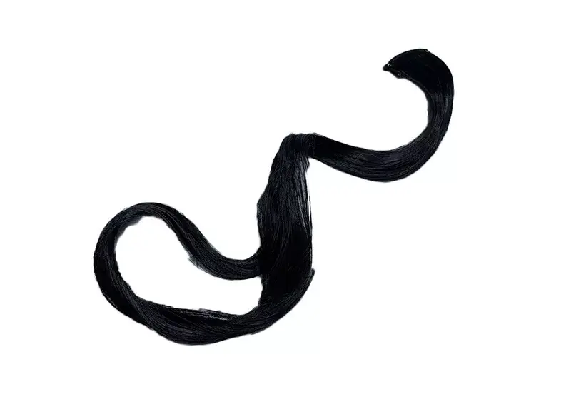 Coloured hair extensions - wavy 60 cm Black Legkelendőbb