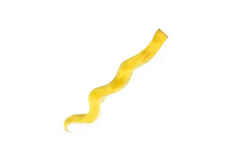 Coloured hair extensions - wavy 60 cm Neon yellow Biztonságos vásárlás