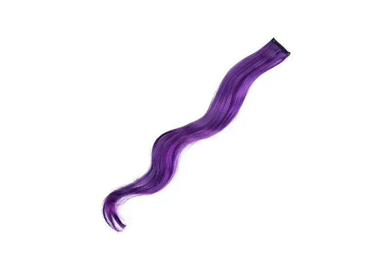 Utolsó esély Coloured hair extensions - wavy 60 cm Dark purple
