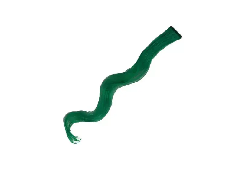 Akció Coloured hair extensions - wavy 60 cm Dark green