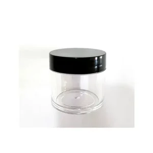 Vedd meg most Transparent plastic jar with black lid, 30 ml