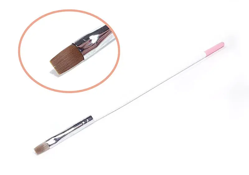 Flat gel brush Z021-10 White with pink tip Népszerű