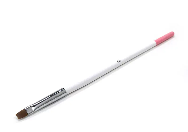 Prémium Flat gel brush Z021-6 White with pink tip