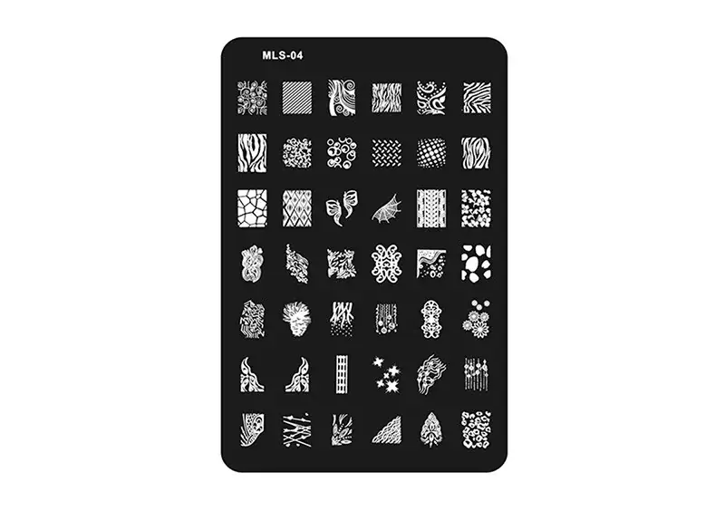 Legjobb ár Nail stamp plate 9 5x145cm MLS-04