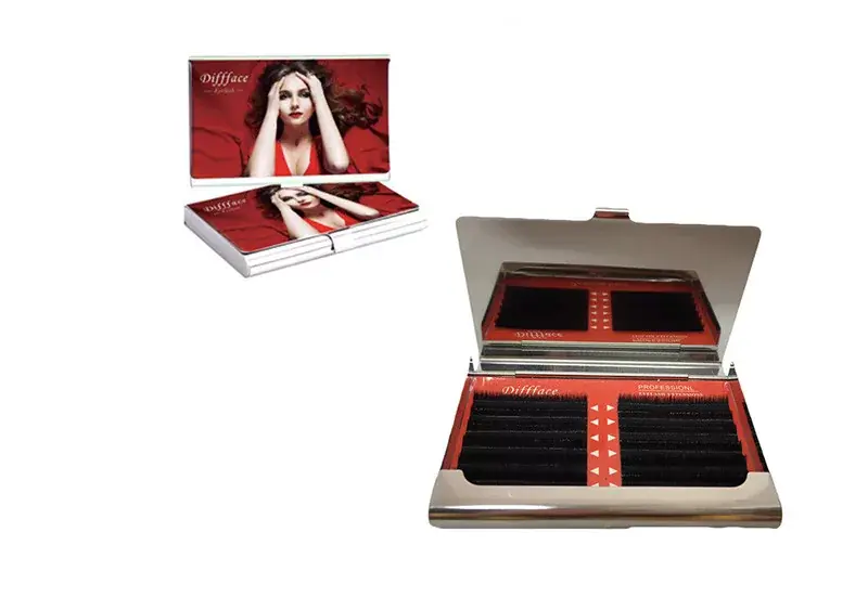 Árengedmény Fibre false eyelashes-3D (0.05mm C-curl12 lines) 10mm 1026 Black