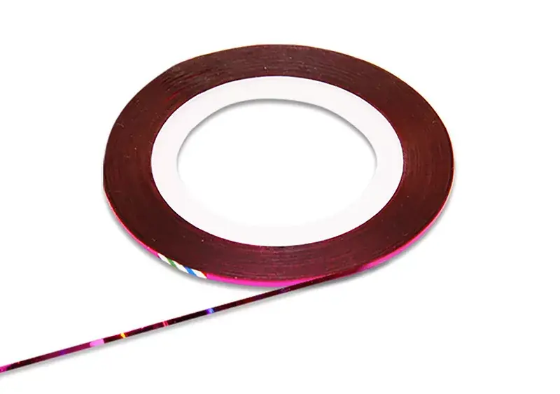 Vedd meg online Artificial nail decorative strip 25 Bright purple with rainbow glitter