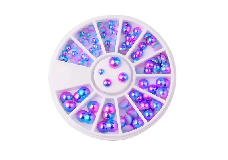 Half-circle pearl set 120 pcs 3/4/5/6mm Blue AB Ajánlat