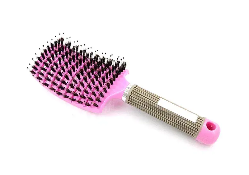 Vedd meg online Curved hairbrush for thick hair 001-DP Pink