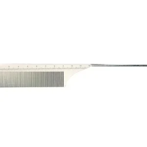 Vásárlói kedvenc Styling comb with metal pins, antistatic J-06 White