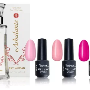 Vedd meg online Valentine‘s Day 3-step gel polish set + Sexy Women 50ml perfume