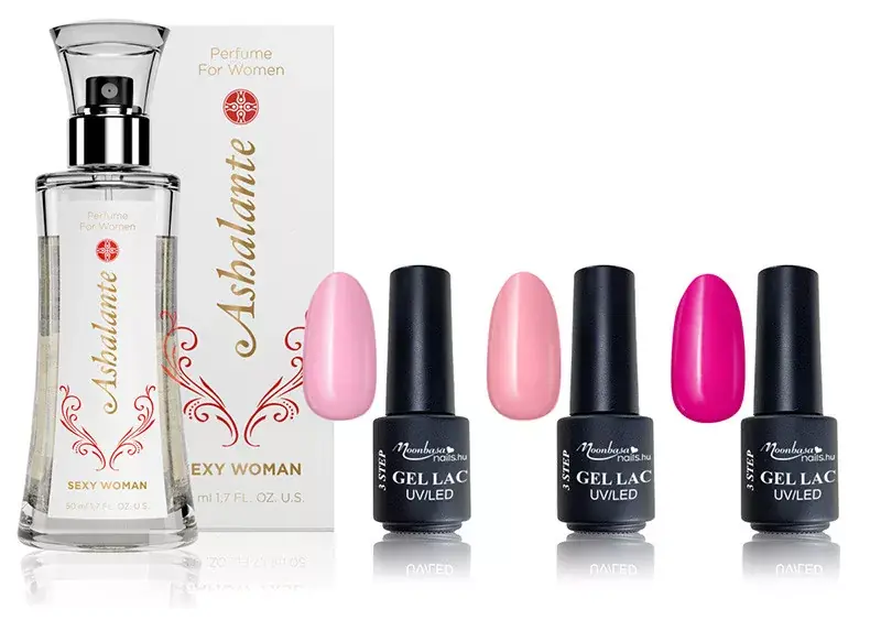 Vedd meg online Valentine‘s Day 3-step gel polish set + Sexy Women 50ml perfume