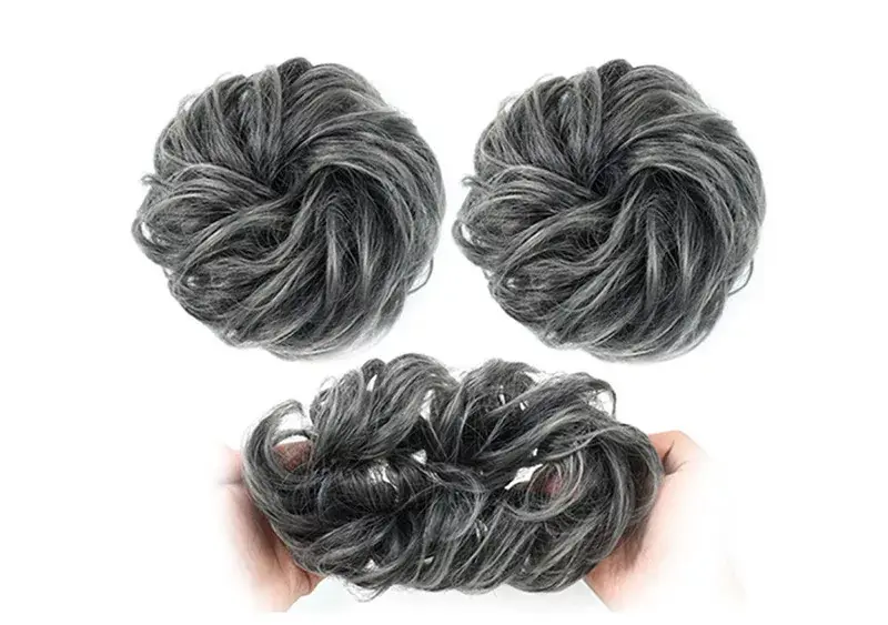 Rubber hair tie/ponytail A302Q5-1TDimgray Mottled grey Prémium