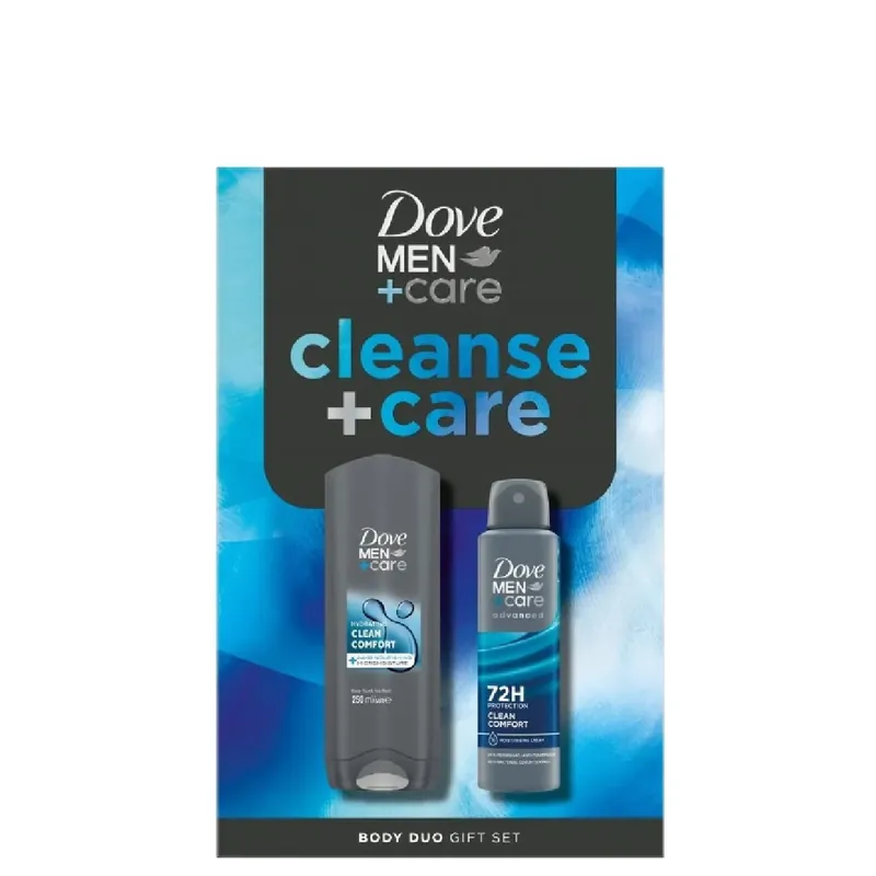 Csak ma Dove ajándékcsomag Clean Comfort MEN (tus 250ml+deo 150ml)