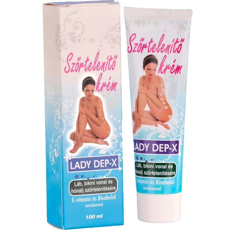 Lady Dep-X krém 100 ml Szőrtelenítő E-Vitamin és Bisabolol tartalommal Biztonságos fizetés