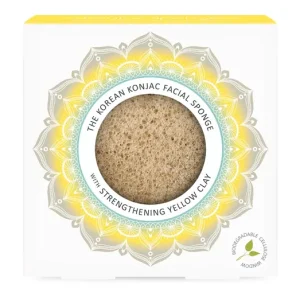 KONJAC SPONGE MANDALA ARCSZIVACS SÁRGA KAOLIN AGYAGGAL Árengedmény