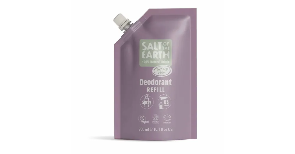 Biztonságos fizetés SALT OF THE EARTH Zsálya és Menta dezodor spray tasakos utántöltő