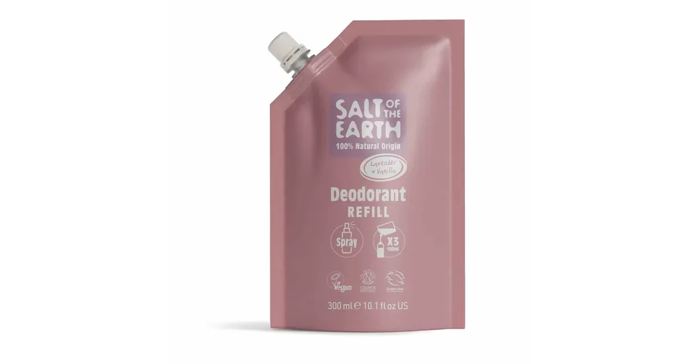 SALT OF THE EARTH Levendula és vanília dezodor spray tasakos utántöltő Alacsony ár