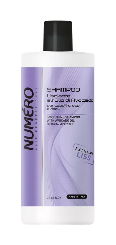 Numero Smoothing Shampoo with Avocado oil - Egyenesítő, selymesítő sampon avokádó olajjal 1000 ml Biztonságos vásárlás