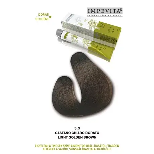 Impevita Ammónia- és PPD Mentes Krémhajfesték 100ml 5.3 Világosbarna Arany IP Azonnali szállítás