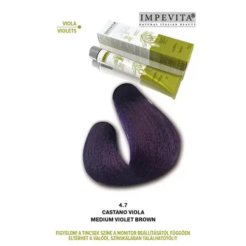 Legjobb ár Impevita Ammónia- és PPD Mentes Krémhajfesték 100ml 4.7 Középbarna Viola IP