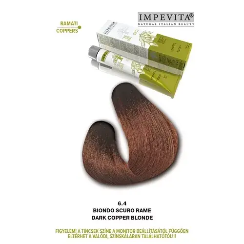Impevita Ammónia- és PPD Mentes Krémhajfesték 100ml 6.4 Sötétszőke Réz IP Gyors szállítás