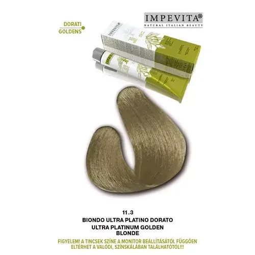 Legjobb ár Impevita Ammónia- és PPD Mentes Krémhajfesték 100ml 11.3 Platina Szőke Arany IP