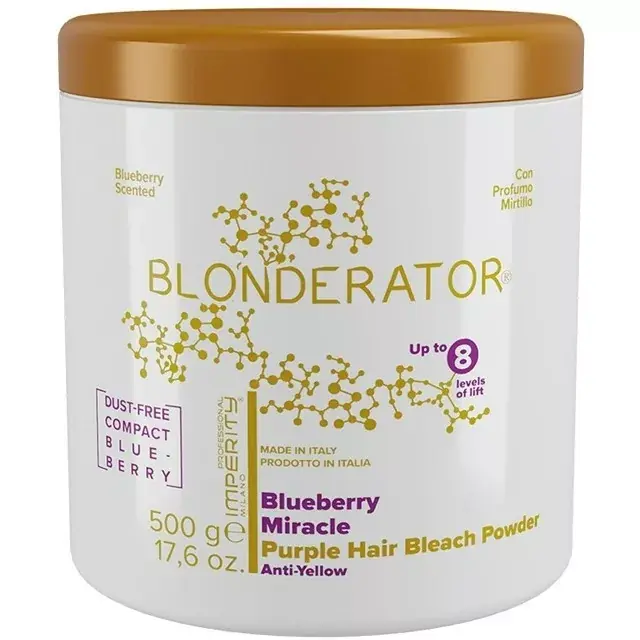 Blonderator Szuper Prémium Lila Hamvasító Szőkítőpor Áfonya Kivonattal 500g IP (8) Outlet