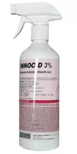 Vedd meg online Innocid 3%-os alkoholos eszköz- és felületfertőtlenítő szer 500 ml