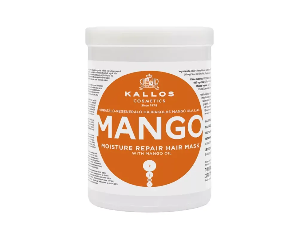 Kallos KJMN Mangó Hajpakolás Mangó olajjal 1000 ml Azonnali szállítás