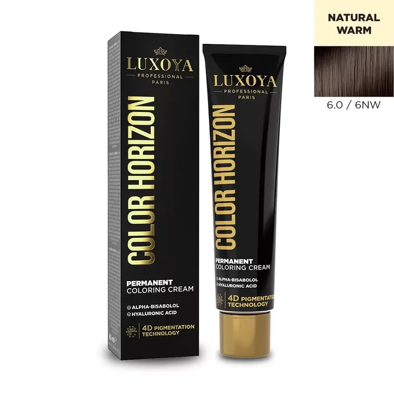 Azonnal elérhető LUXOYA HAIR COLOR HORIZON - Ammóniás hajfesték 6.0/6NW 60 ml