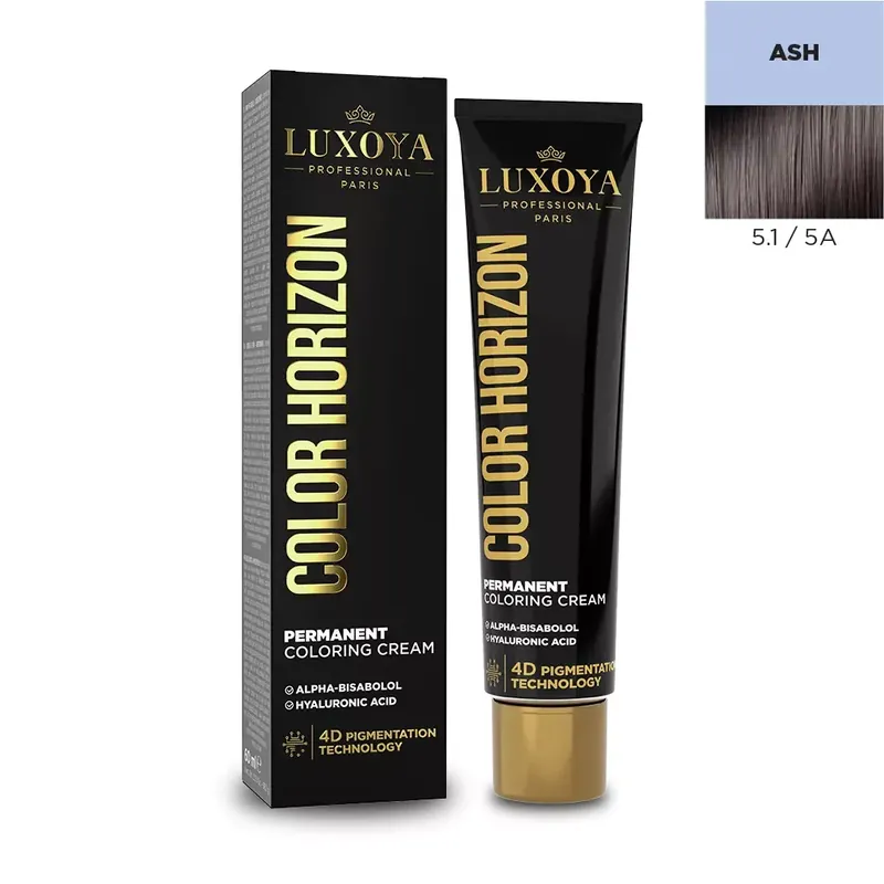 LUXOYA HAIR COLOR HORIZON - Ammóniás hajfesték 5.1/5A 60 ml Újdonság