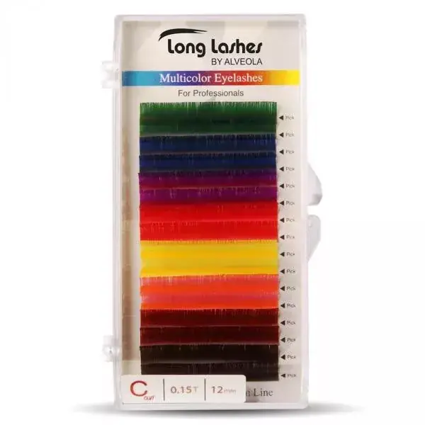 Akciós ár Long Lashes szempilla több szín C / 0,15-12mm-MULTICOLOR