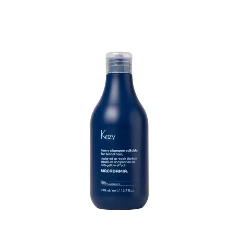 Vedd meg most Kezy by Alfaparf Macadamia Anti-Yellow Sampon szőke hajra 375 ml