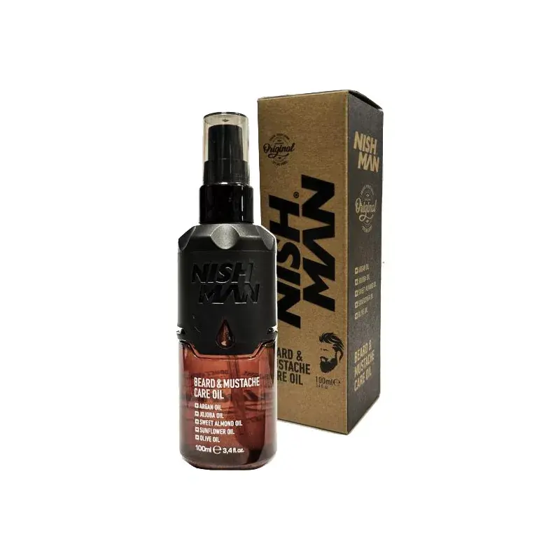 Nish Man Beard & Mustache Care Oil Szakáll és bajusz ápoló olaj 100 ml Outlet