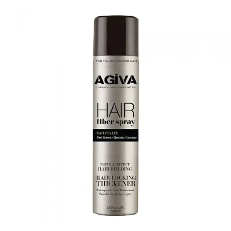 AGIVA Hair Fiber Spray hajdúsító rost spray féltartós színezővel, vízálló 150 ml BLACK Olcsóbb