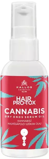 Azonnali szállítás KALLOS HAJ PRO-TOX CANNABIS HAJVÉGÁPOLÓ SZÉRUM OLAJ 50 ML