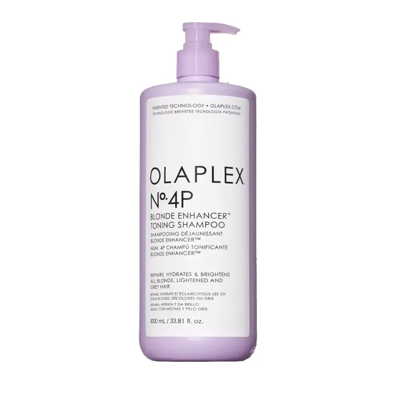 Biztonságos fizetés OLAPLEX No.4P Blond Enhancer Toning Shampoo- Szőke hajszínfokozó, tonizáló sampon 1000 ml