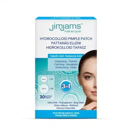 Kiárusítás JimJams Pure & Clear Hidrokolloid pattanástapasz BHA + HA 30db