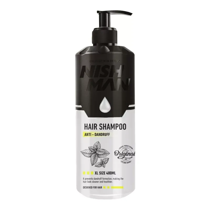 Exkluzív ajánlat Nish Man Anti-Dandruff Sampon Korpásodás ellen - 480 ml