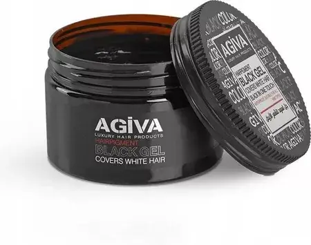 Outlet AGIVA Black Gel fekete hajzselé ősz hajszálak fedésére 250 ml