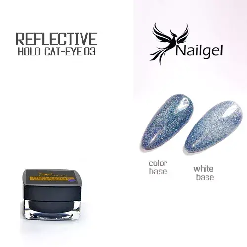 Szuper akció Reflectív Hologram Cat-Eye 03 gél lakk 5 ml